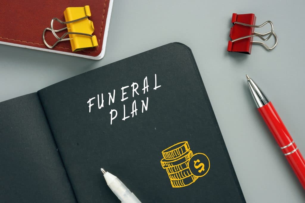Funeral plan paperwork